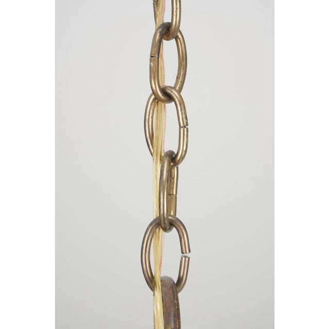 Vintage French Rock Crystal Wrought Iron Chandelier - Restored For Sale - Image 9 of 9