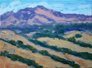 Mt. Diablo Modern Art Landscape Oil Painting