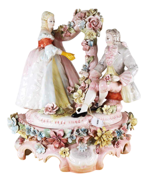 Large Vintage Italian Denrose Ceramic Figurine