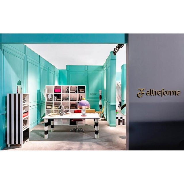 Simbolo stripes bookshelf in powder-coated aluminum by altreforme dimensions: d 45 x w 50 x h 150 cm. Materials: powder-...