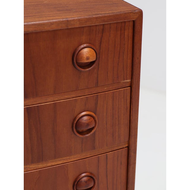 Curved Chest of Drawers in Teak by Kai Kristiansen, Denmark, 1960s For Sale - Image 13 of 17