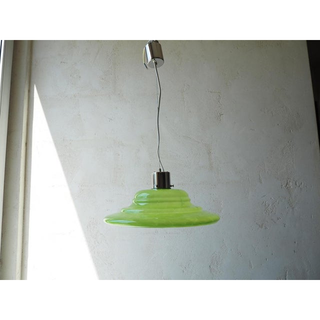 Made in czechoslovakia made of glass the pendant is equipped with a new electrical installation 1xe27 or e26 bulb us...