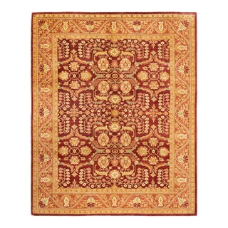 Eclectic, One-of-a-Kind Hand-Knotted Area Rug in Red, 8' 2" x 10' 1" For Sale