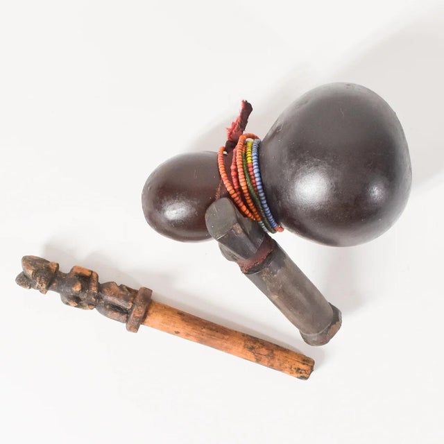 Early 20th Century Old Nyamwezi Diviner's Medicine Gourd Tanzania For Sale In Denver - Image 6 of 10