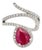 Natural Ruby Diamond Ring 6.5 14k W Gold 2.32 TCW Certified For Sale