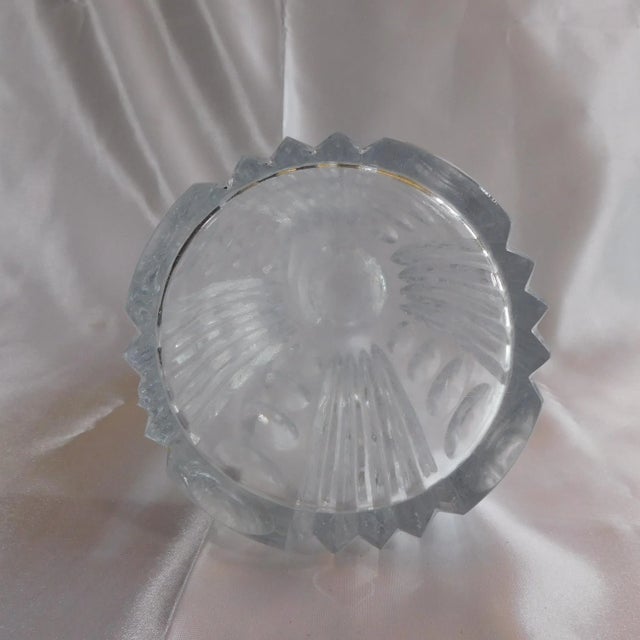 Glass 1920s Cut Crystal Decanter With Matching Stopper For Sale - Image 7 of 10