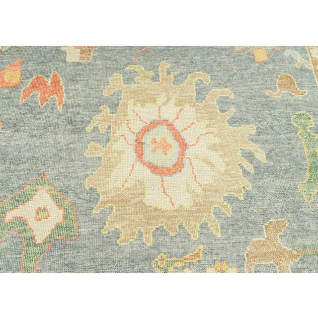 Turkish Oushak Rug 9'3" x 12'6" For Sale - Image 4 of 4