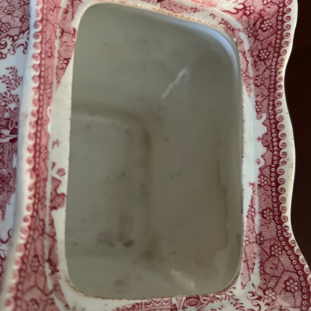Vintage Old British Castles Pink Small Tureen, Repurposed Vase For Sale - Image 4 of 12