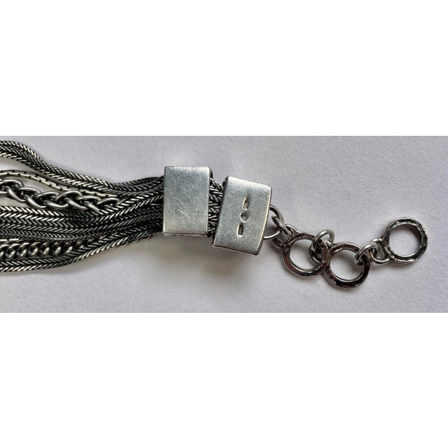 2010s Silpada Sterling Silver “Talk of the Town” Eleven Strand Bracelet - For Sale - Image 5 of 5