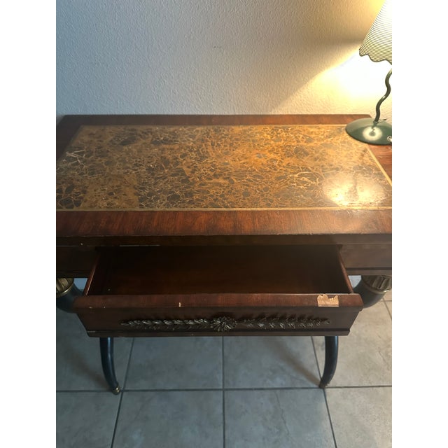 Brown Mid 20th Century Maitland-Smith Mid-Century Writing Desk For Sale - Image 8 of 16