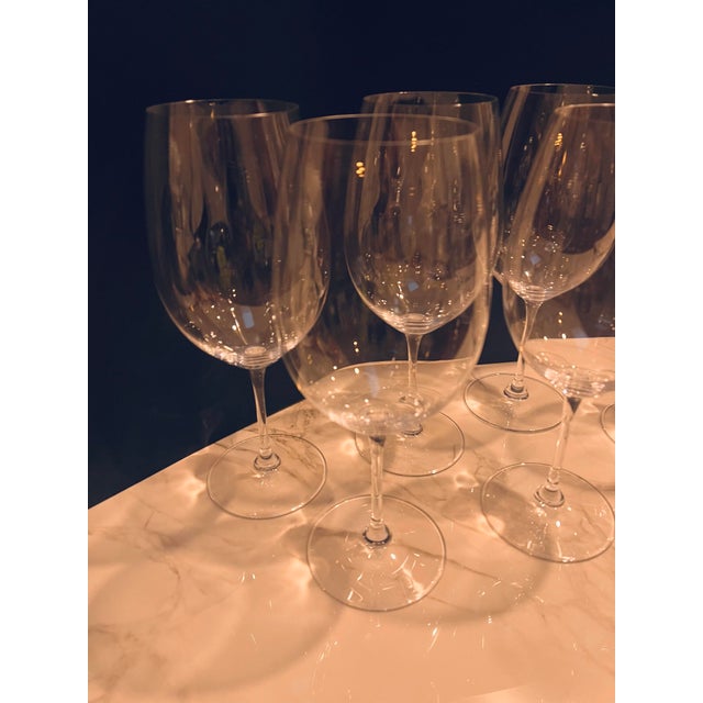 Authentic Riedel Vinum XL–style Bordeaux/Cabernet wine glasses, machine-made crystal. Set of 6. • Height: Approx. 10.5...