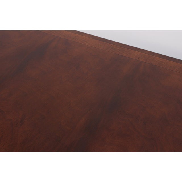 Henredon Mahogany Double Pedestal Inlaid Dining Table For Sale - Image 14 of 17