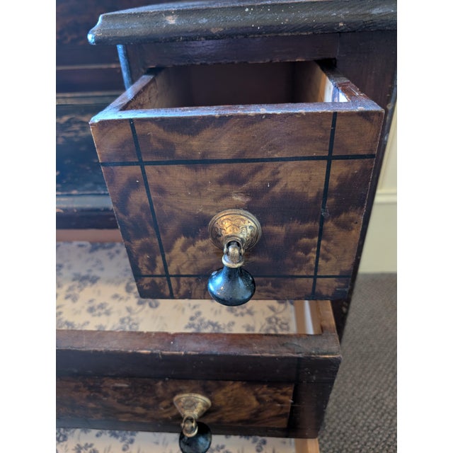 Wood Late 19th Century Victorian Eastlake Drop Well Dresser With Diamond Dust Mirror For Sale - Image 7 of 10
