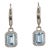 1.9ct Aquamarine Stud Earrings With Earth-Mined Diamond Accents: Solid 14k Gold, A Pair For Sale