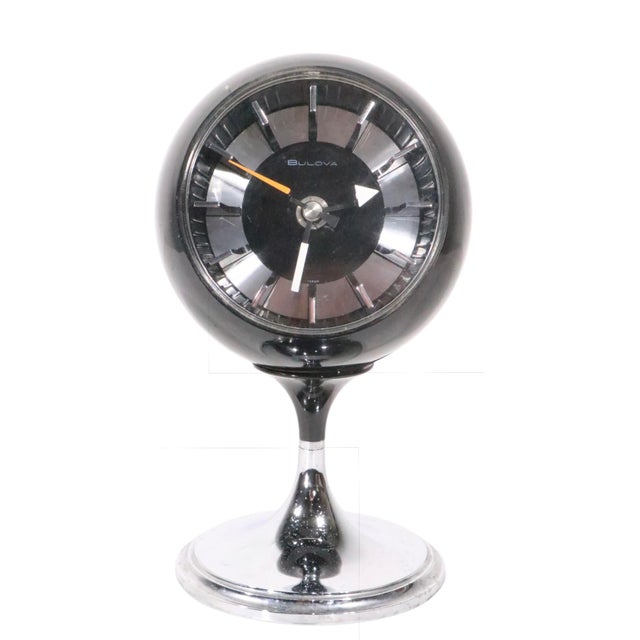 Mid 20th Century Space Age Pedestal Ball Clock Bulova 634 Made in Japan For Sale In New York - Image 6 of 8