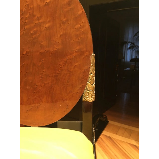 Set of Art Déco Chairs with Bronze Elements, 1920s For Sale - Image 9 of 12