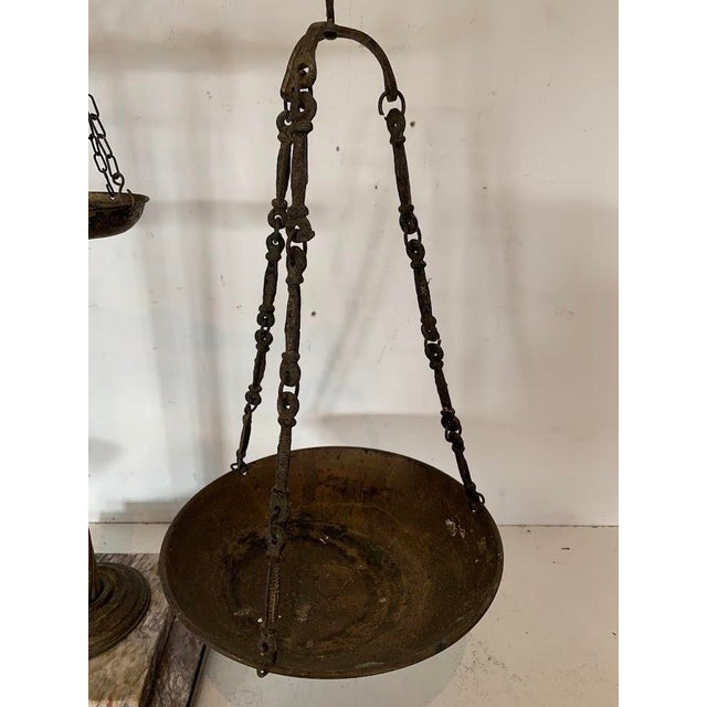 20th Century Jewelers Balance Plate in Brass and Marble For Sale - Image 3 of 11