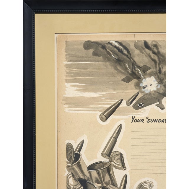 Modern Robert Joy "You're Sunday Shot" Early Modern Original Ad Layout for Foley's with Airplane, Early 20th Century For Sale - Image 3 of 9