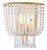 Celyn 6.25" Beaded Wall Sconce in White/Brass For Sale