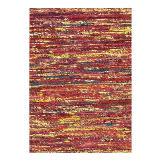 Pasargad DC Contemporary Flat Weave Sari Silk Rug For Sale