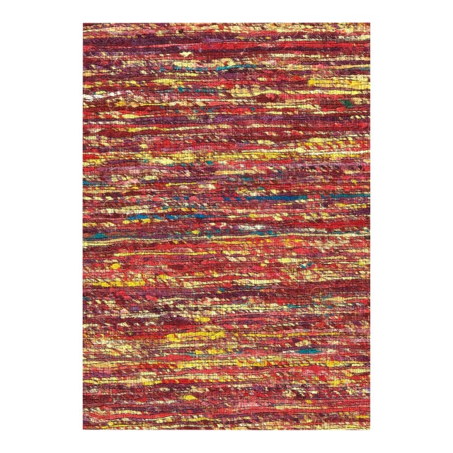 Pasargad DC Contemporary Flat Weave Sari Silk Rug For Sale