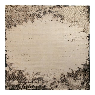 2010s Rug & Kilim’s Distressed Style Modern Rug in Beige-Brown Abstract Pattern For Sale