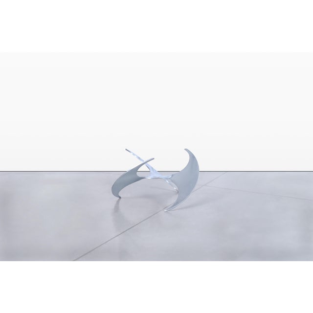 Ronald Schmitt Mid-Century Aluminum Coffee Table by Knut Hesterberg for Ronald Schmitt For Sale - Image 4 of 13