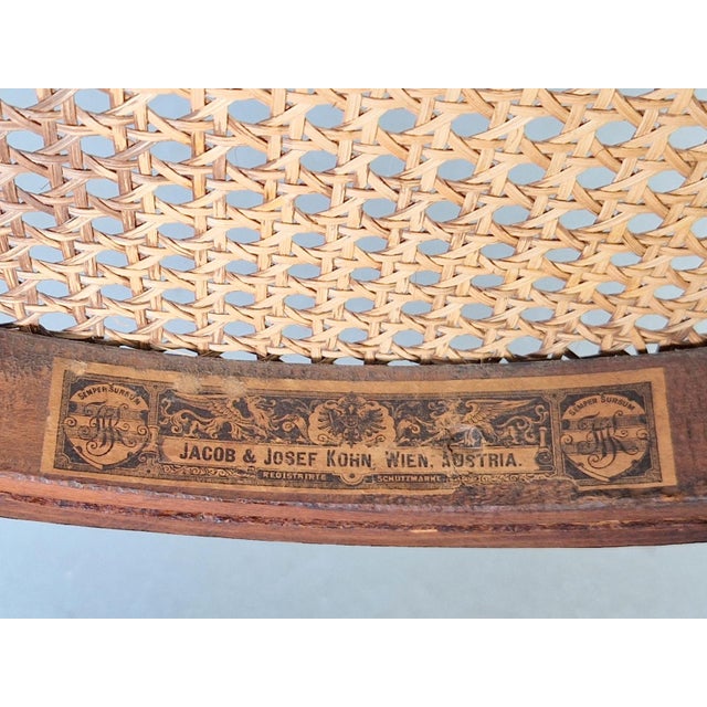 Antique Bentwood Webbing Chairs by Jacob & Josef Kohn for Wiener Werkstätte, Austria, 1890s, Set of 2 For Sale - Image 12 of 13
