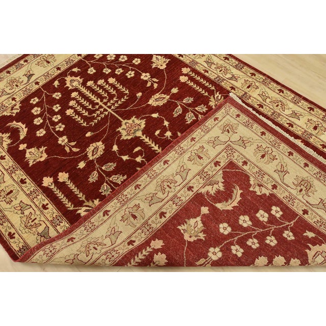 Ziegler Rug 5’10” X 8’10” Red Wool Traditional Hand-Knotted Oriental Carpet For Sale - Image 12 of 13