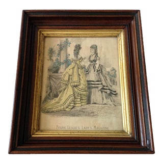 Antique Parisian Fashion Plate For Sale