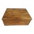 1970s Vintage Large Oak Wood Jewelry Storage Keepsake Box For Sale