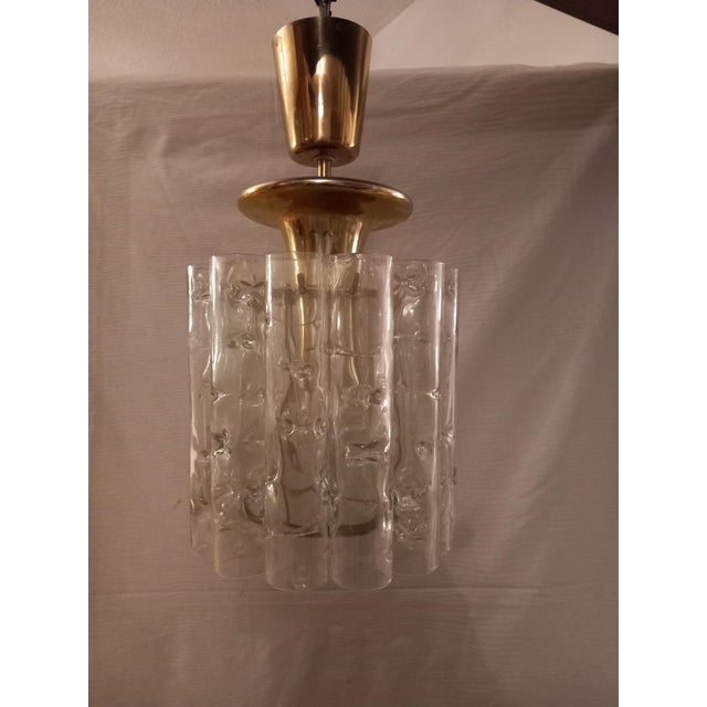 Mid-Century Pendant with 12 Glass Tubes from Doria Leuchten, 1970s For Sale - Image 4 of 18