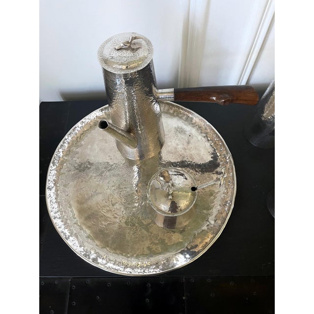Wood Mid 20th Century Peruvian Modernistic Sterling Silver Coffee Service Set - Set of 6 For Sale - Image 7 of 18