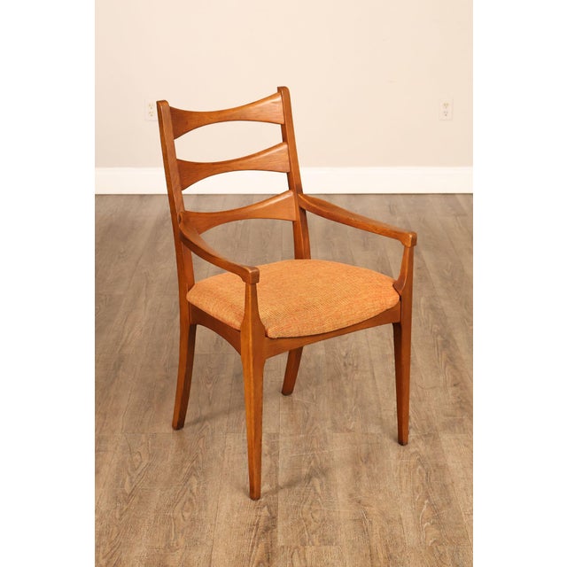Lane Rhythm Mid Century Modern Set Of Six Walnut Dining Chairs For Sale - Image 14 of 18