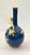 Antique Jean Pouyat Limoges Cobalt Blue & Gilt Porcelain Bottle Vase With Branch Handle For Sale - Image 4 of 12