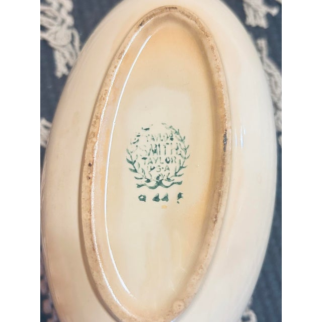 Mid-Century Modern 1944 Taylor, Smith & Taylor (Ts&t) Gilt Filigree Gravy Boat For Sale - Image 3 of 3