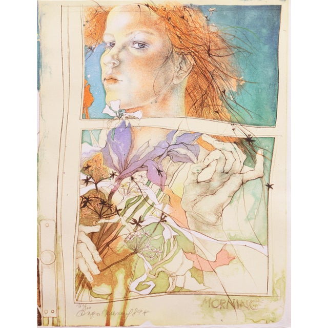 'Morning' by Dagmar Mezricky, 1989, Czechoslovak Modernist Figural, Prague Academy of Arts, Bratislava For Sale - Image 10 of 10