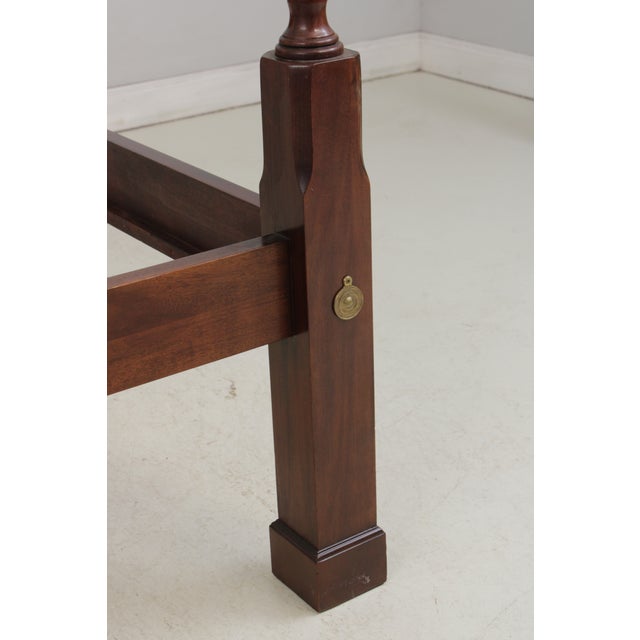 Rice Carved King Size Carved Mahogany Poster Bed For Sale - Image 11 of 16