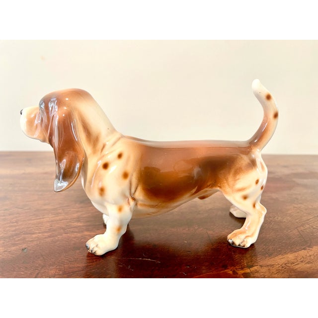 English Porcelain Basset Hound Figurine For Sale - Image 9 of 13