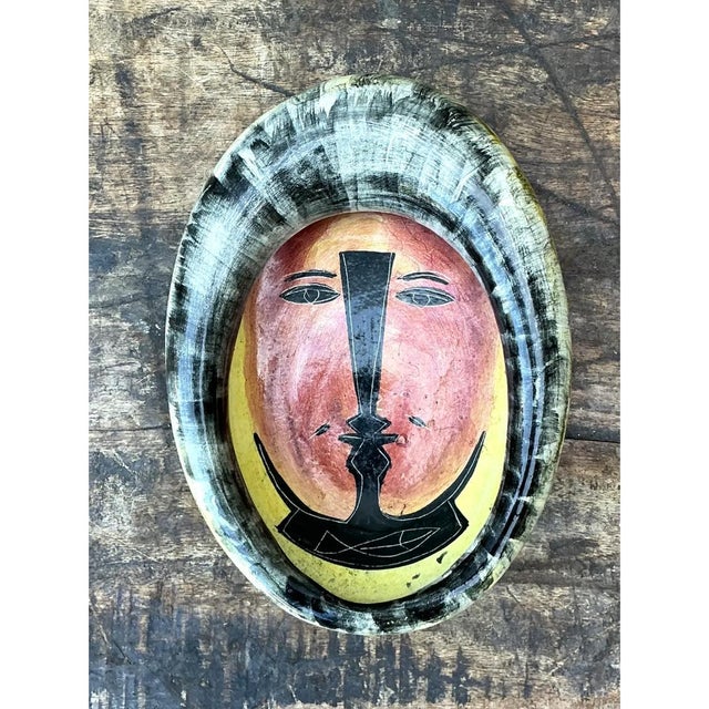 Vintage Mexican Ceramic Decorative Bowl For Sale In West Palm - Image 6 of 12