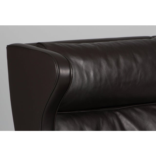 Model 2204 Wingback Chair in Leather by Børge Mogensen for Fredericia For Sale - Image 9 of 10