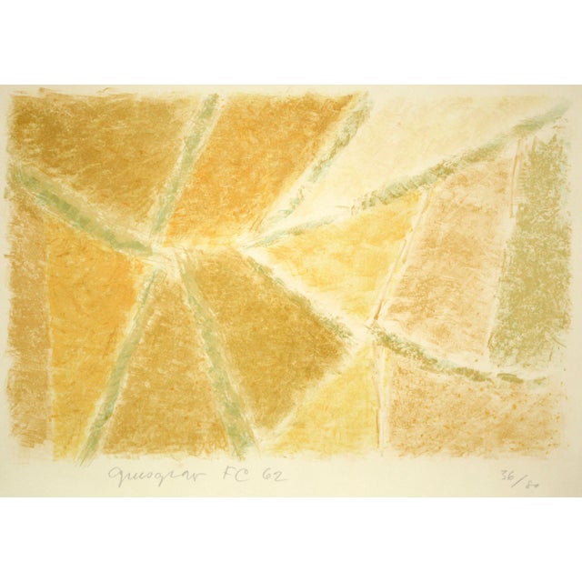 "Grusgrav", a wonderfully minimal yet expressive mid century modern abstract limited edition hand signed lithograph by...