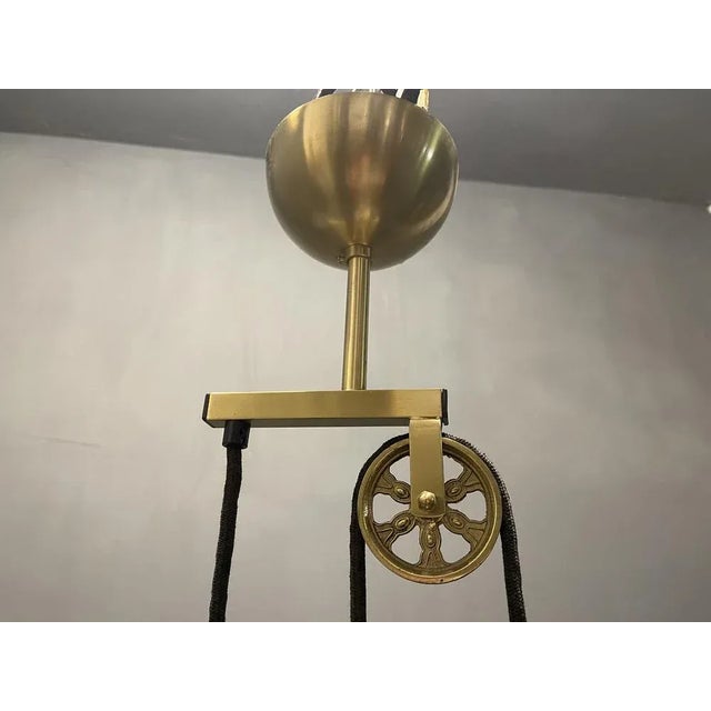 Italian Brass Light Pendant, 1980s For Sale - Image 4 of 8