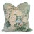 Lee Jofa Hollyhock Pillows in Celadon With Scalamandre Lark Stripe Backs For Sale