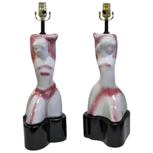 Ceramic Lamps, Attributed to Heifetz - a Pair