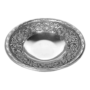Vintage 1990s Wilton Armetale William and Mary Serving Bowl Serve Ware Floral Scroll