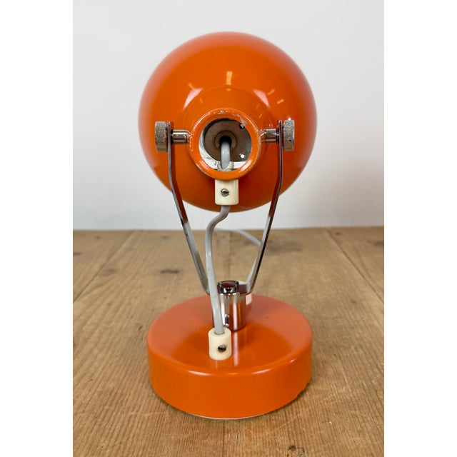 Vintage Orange Metal Wall Lamp from Lidokov, 1970s For Sale - Image 9 of 18