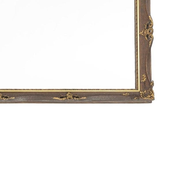 19th Century Portuguese Wall Mirror in Oak Frame For Sale - Image 5 of 6