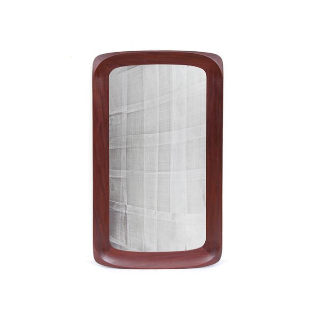 Mid-Century Scandinavian Teak Mirror, 1960s For Sale - Image 8 of 8