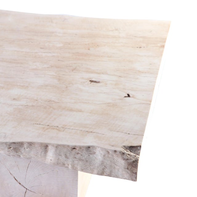 Rustic White Wooden Coffee Table For Sale - Image 4 of 5